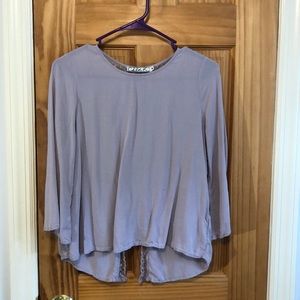 Blouse with lace back